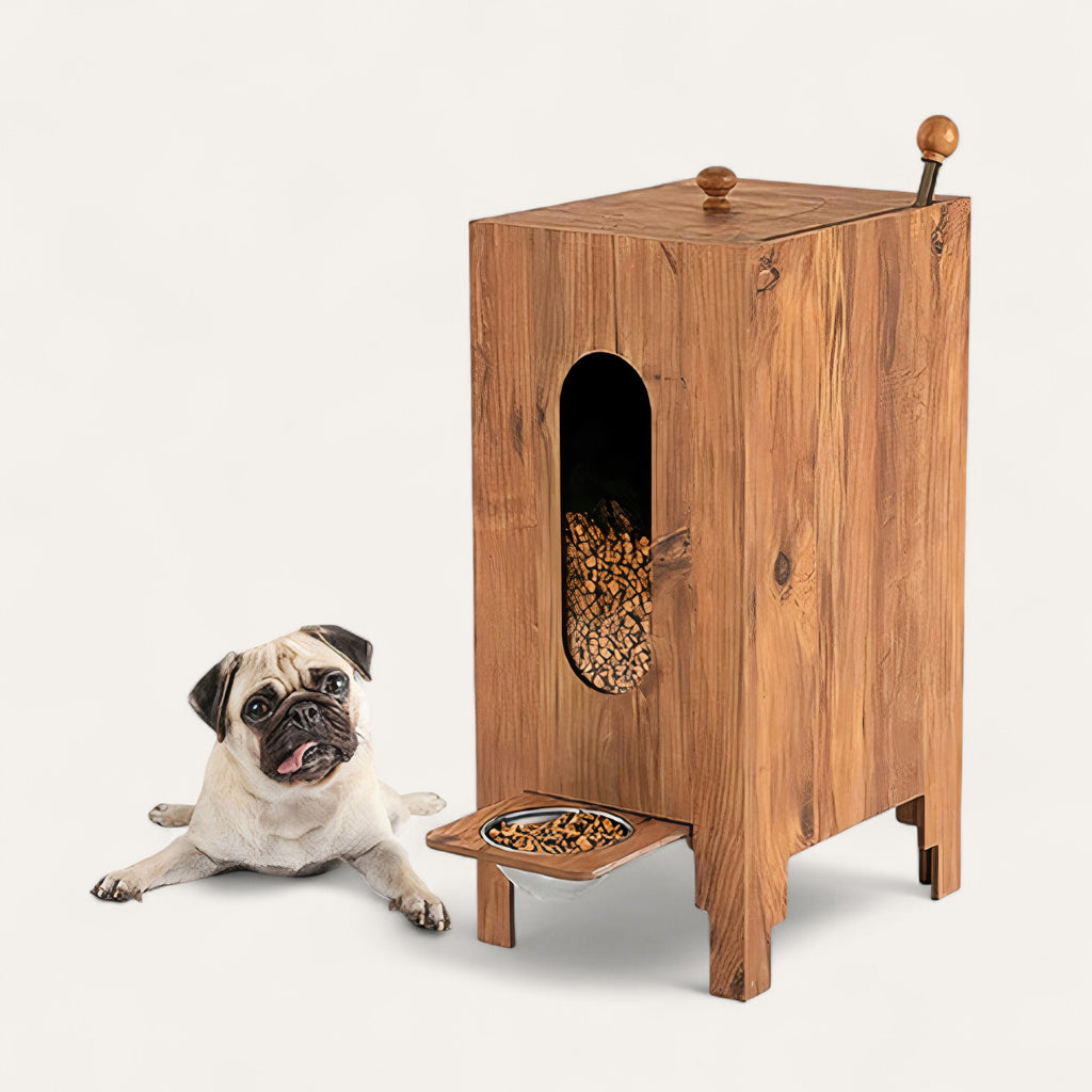 Nore – Distributeur de croquettes en bois